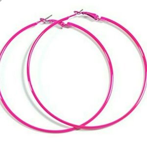 Pink Hoop Earrings